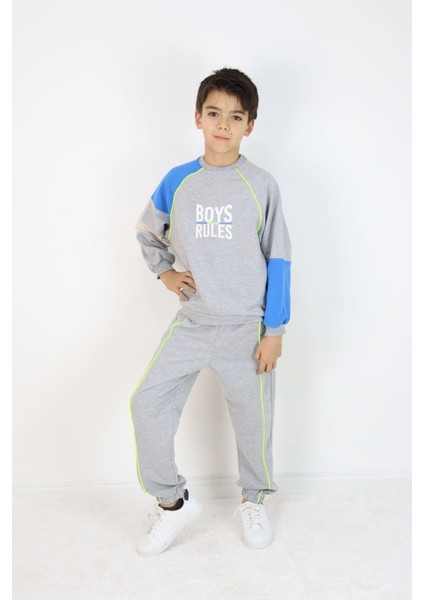 Erkek Çocuk Boys Rules Baskılı Örme Basic Eşofman Takımı indirimleri