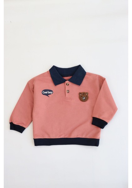 Erkek Bebek&çocuk Iki Iplik Kumaş Orta Kalınlıkta Polo Yaka Örme Basic Alt Üst Eşofman Takımı