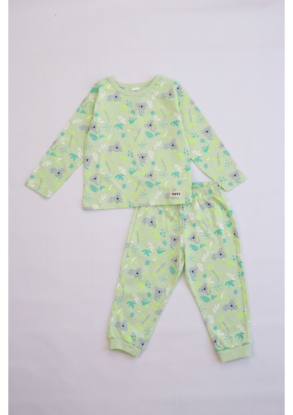 Erkek Çocuk Baskılı Pamuklu Pijama Takımı