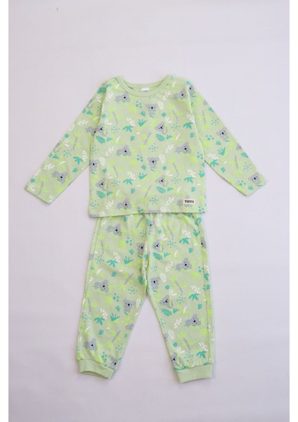 Erkek Çocuk Baskılı Pamuklu Pijama Takımı