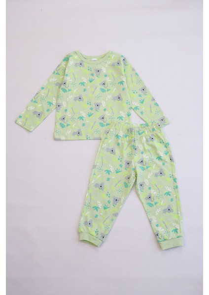 Erkek Çocuk Baskılı Pamuklu Pijama Takımı