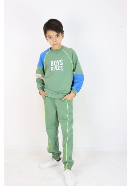 Erkek Çocuk Boys Rules Baskılı Örme Basic Eşofman Takımı fiyatları