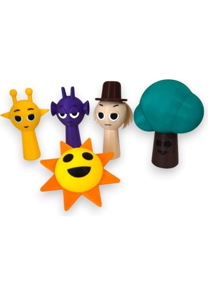 Sprunki Melodi Karekterleri Kaliteli Baskı 7 cm Set 5 Adet Figür