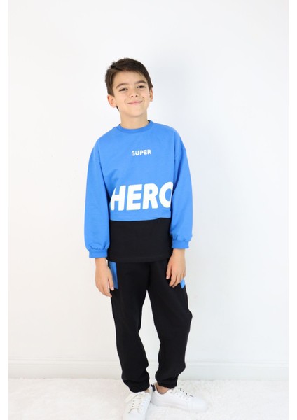 Erkek Çocuk Hero Baskılı Örme Basic Eşofman Takımı modelleri