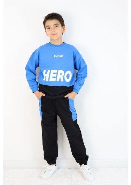 Erkek Çocuk Hero Baskılı Örme Basic Eşofman Takımı fırsatları
