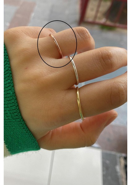 Gümüş 1,5mm Kalınlıkda Ince Tel Yüzük