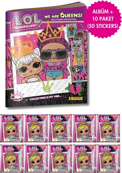 Panini L.o.l Lol Surprise Mega Başlangıç Paketi Album + 10 Paket (50 Stickers) Çıkartma