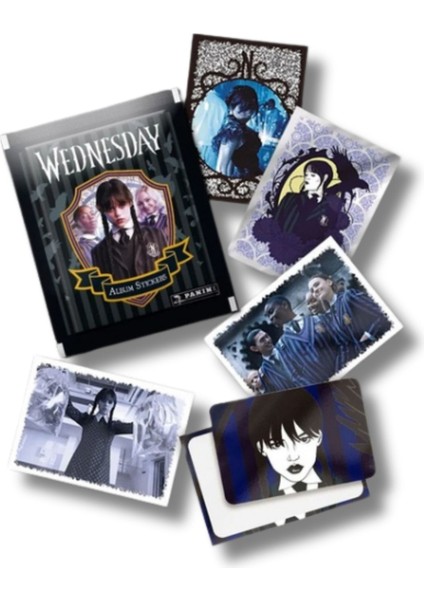 Panini Wednesday Koleksiyon 5 Paket (25 Stickers) Çıkartma modelleri