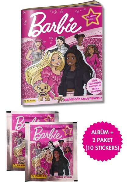 Panini Barbie Mega Başlangıç Paketi Album+2 Paket(10 Stickers) Çıkartma