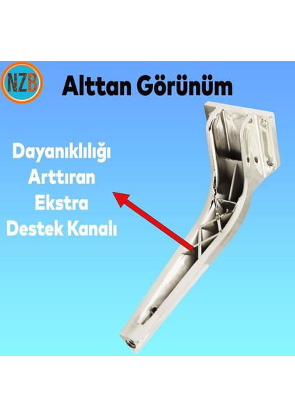 Mobilya Kanepe Tv Ünitesi Konsol Koltuk Ayağı 19 cm Parlak Krom Ayakları
