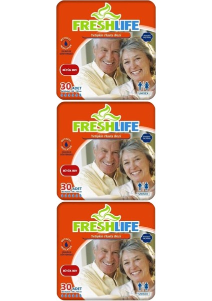 Netkal Belbantlı Large Hasta Bezi 3 Paket(90 Adet)