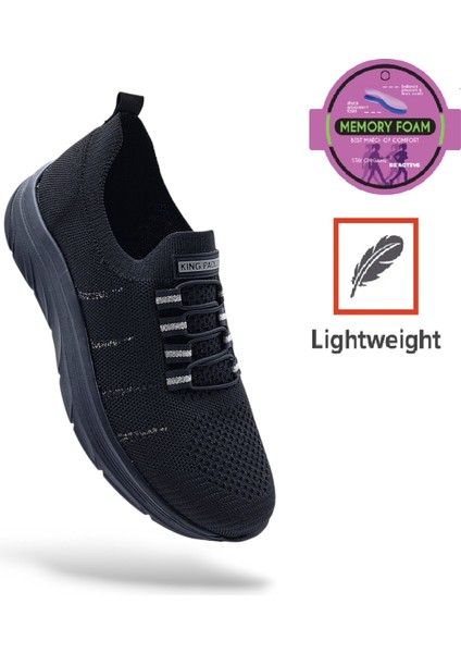K5181 Bağcıksiz Lastikli Günlük Kadın Tekstil Siyah Spor Ayakkabı fiyatları
