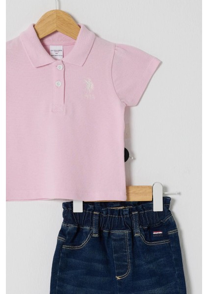 U.s.polo Kız Bebek 2li Tshırt Takım Toz Pembe fiyatları