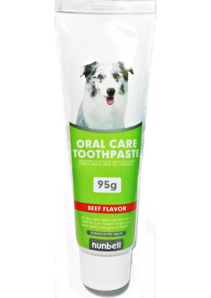 Biftek Aromalı Köpek Diş Macunu 95 gr + Diş Fırçası 4'Lü