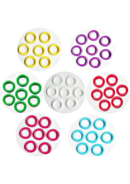 7 Renk Kristal Boncuk Güvercin Halkası Boncuğu 350 Adet