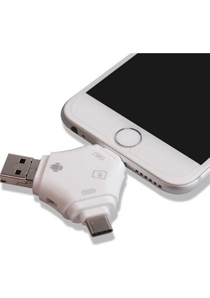 Android ve iPhone Için Hafıza Kartı Okuyucu Usb-C'den Micro Sd Kart Adaptörüne Çok Fonksiyonlu indirimleri