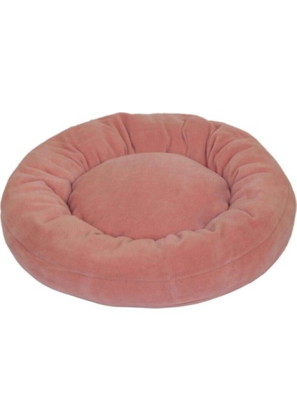 Kedi ve Köpek Simit Yatağı 50 cm Çap Polar Pembe-Fuşya