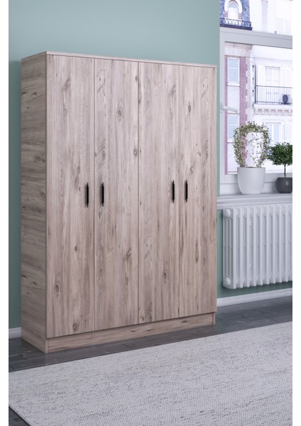 Abete-4 Kapılı Gardırop -Atlantik Çam