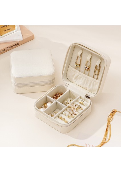Taşınabilir Mücevher Düzenleyici Seyahat Çantası Küpeler Kolyeler Yüzükler Bilezikler (Yurt Dışından)