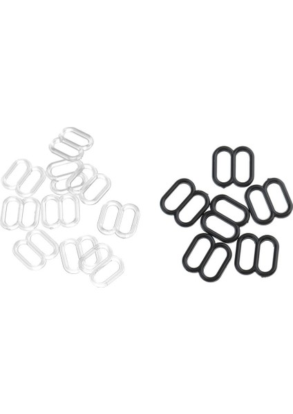 2X100 Adet Plastik Sütyen Iç Çamaşırı Kayış Klipsleri Kanca Kaydırıcı Tokası 8mm Siyah 2 Adet (Yurt Dışından) modelleri