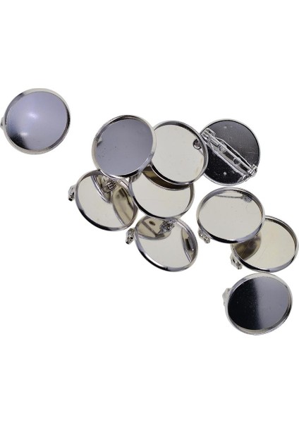 20MM Korsaj Broş Düğme I Boş 10 (Yurt Dışından)