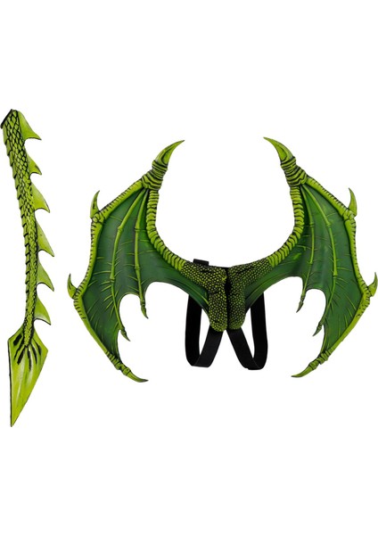 Çocuklar Kostüm Cadılar I Giydirme Doğum Günü Hediyesi Icı Cosplay Aksesuarları Masquerade Kulübü Için Dinozor Kuyruğu, Yeşil (Yurt Dışından)