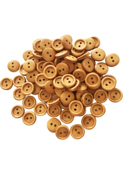 100 Vintage 2 Ahşap Düğ Ş Açık 13MM (Yurt Dışından)