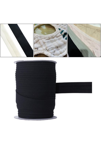 Elastik Bant 1 Rulo 10 Yarda Polyester Ipi Sıralı Sanat El Sanatları Siyah 1.5 cm (Yurt Dışından) modelleri