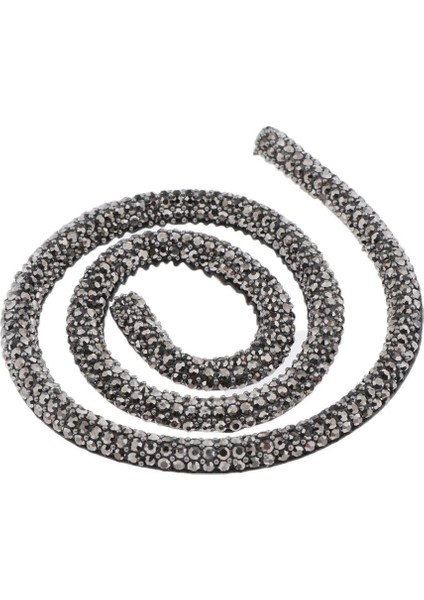 40 cm Kristal Rhinestone Trim Halat Kordon El Sanatları Bezeme Saç Aksesuarları Gri (Yurt Dışından)