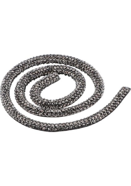 40 cm Kristal Rhinestone Trim Halat Kordon El Sanatları Bezeme Saç Aksesuarları Gri (Yurt Dışından)