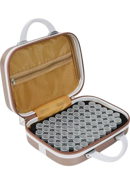 Mavi Elmas Boyama Nakış Aksesuarları Saklama Çantası Organizatör - 32X23X14CM Sarı (Yurt Dışından)