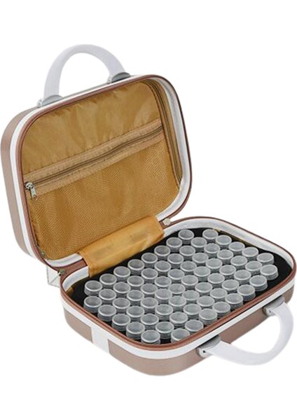 Mavi Elmas Boyama Nakış Aksesuarları Saklama Çantası Organizatör - 32X23X14CM Sarı (Yurt Dışından)