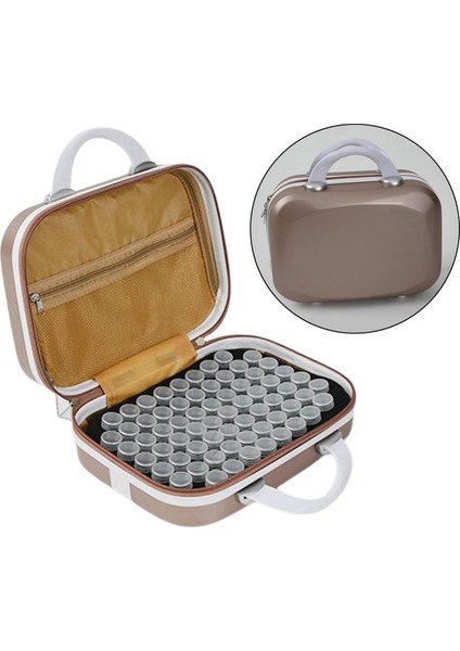 Mavi Elmas Boyama Nakış Aksesuarları Saklama Çantası Organizatör - 32X23X14CM Sarı (Yurt Dışından)