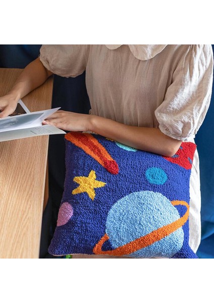 16X16 '' Atmak Yastık Kapak Kiti Craft Yumruk Iğne Malzeme Aracı Gezegen (Yurt Dışından)