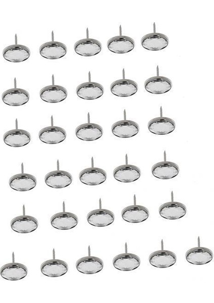 3X25 Adet Kristal Kanepe Başlık Düğmeleri Döşeme Dekorasyonu Gümüş 20MM 3 Adet (Yurt Dışından)