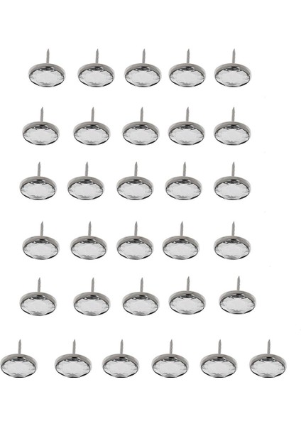 3X25 Adet Kristal Kanepe Başlık Düğmeleri Döşeme Dekorasyonu Gümüş 20MM 3 Adet (Yurt Dışından)