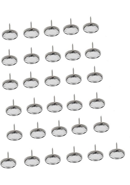 3X25 Adet Kristal Kanepe Başlık Düğmeleri Döşeme Dekorasyonu Gümüş 20MM 3 Adet (Yurt Dışından)