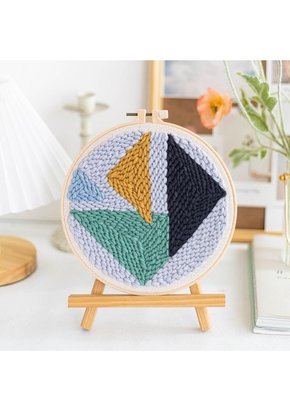 Punch Iğne Kitleri Iplik Halı Nakış Hoop Dıy Iğne Ev Dekor 20 cm Üçgen (Yurt Dışından) indirimleri