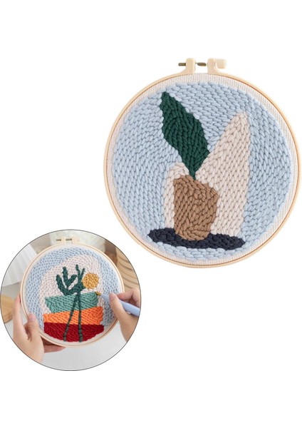 Yumruk Iğne Kitleri Iplik Halı Nakış Hoop Dıy Iğne Ev Dekor 20 cm Ekici (Yurt Dışından) fırsatları
