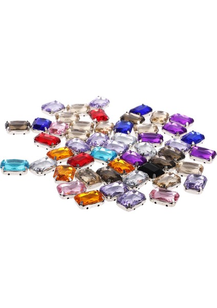 50PCS 13 * 18MM Dikdörtgen Akrilik Rhinestone Düğmesi Dıy Zanaat Için Çok Renkli (Yurt Dışından) indirimleri