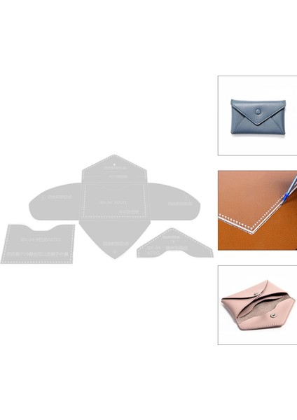 Cüzdan Şablonu Temizle Akrilik Patchwork Cetvel El Yapımı Kapitone Şablon (Yurt Dışından)