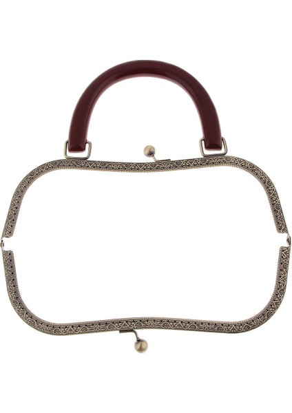 Ahşap Saplı Metal Çanta Çerçevesi, Madeni Para Çantası Diy El Sanatları Için Boncuk Öpücük Toka (Yurt Dışından) indirimleri