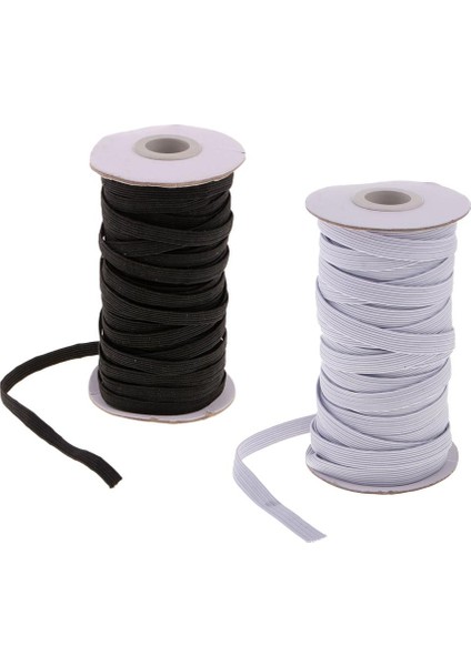 17M/RULO Dikiş ve Hazırlama Için 2pcs Elastik 8mm Düz Kordon Bant Ipleri (Yurt Dışından)