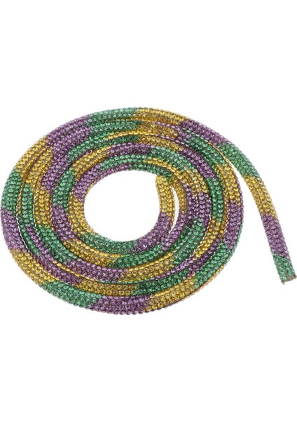 Kristal Rhinestone Trim Tüp Zincir Dıy El Sanatları Kemer Bilezik Bileklik Bezemesi Çok Renkli (Yurt Dışından)