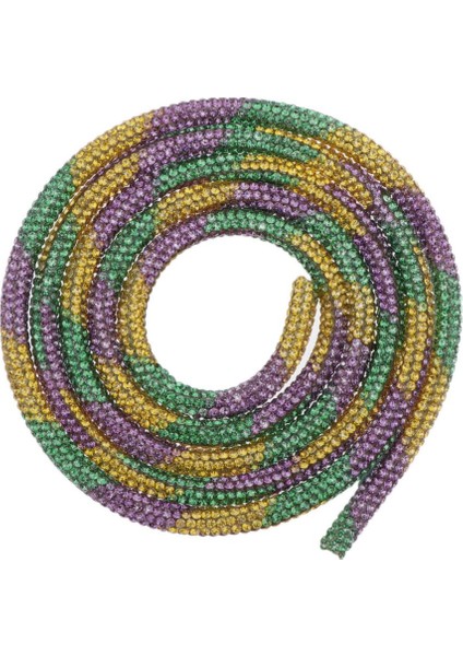 Kristal Rhinestone Trim Tüp Zincir Dıy El Sanatları Kemer Bilezik Bileklik Bezemesi Çok Renkli (Yurt Dışından)
