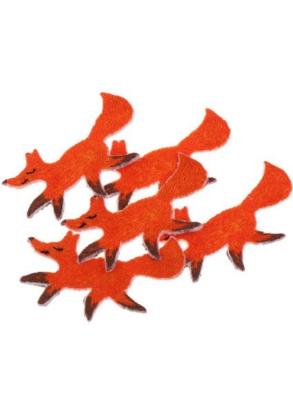 5 Adet Giysiler Için Turuncu Yamalar Yamalar Üzerinde Demir Dikiş Kumaş Giysileri (Yurt Dışından) fiyatları