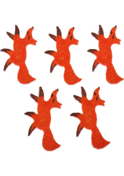 5 Adet Giysiler Için Turuncu Yamalar Yamalar Üzerinde Demir Dikiş Kumaş Giysileri (Yurt Dışından) fırsatları