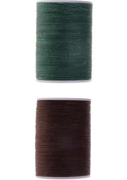 2x Polyester Mumlu, Deri Zanaat Için 0,5 mm Yuvarlak Mumlu Iplik (Yurt Dışından)