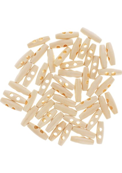 100PCS Ahşap Duffle Coat Toggle 2 Delik Düğmeleri Örgü Haberdashery Dikiş (Yurt Dışından) fiyatları