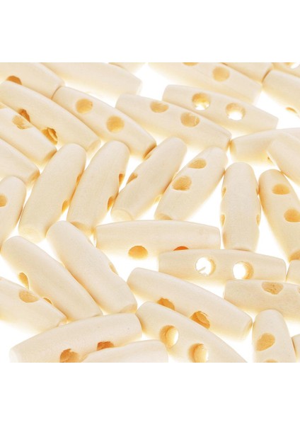 100PCS Ahşap Duffle Coat Toggle 2 Delik Düğmeleri Örgü Haberdashery Dikiş (Yurt Dışından) modelleri